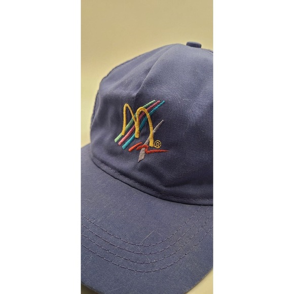 Rare Vintage 90’s Purple McDonald’s Uniform Snapback Hat - Picture 2 of 6